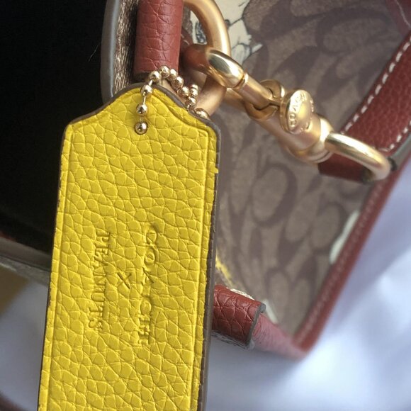 COACH PEANUTS DEMPSEY Carryall Signature Canvas Snoopy Woodstock - Picture 4 of 9